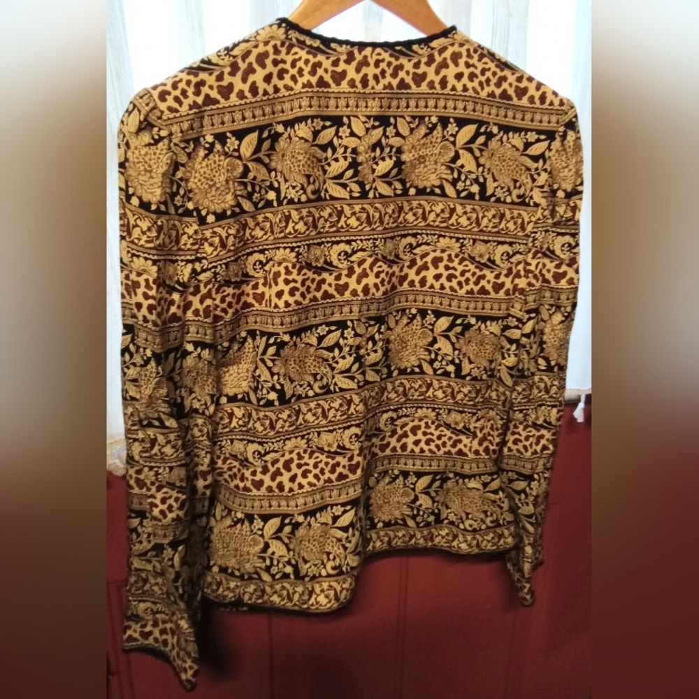 Papell Vintage Patterned Jacket - Picture 3 of 4
